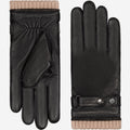 Alonzo (black) - Italian lambskin leather gloves with cashmere lining & touchscreen feature 2