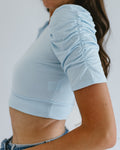 Ruched Sleeve Halftee 1