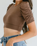 Ruched Sleeve Halftee 9