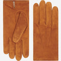 Angelo (cognac) – Italian suede leather gloves with luxurious cashmere lining 1
