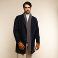 Angelo (cognac) – Italian suede leather gloves with luxurious cashmere lining 10