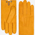 Antonio (yellow) - Luxurious Italian peccary leather gloves with cashmere lining 1