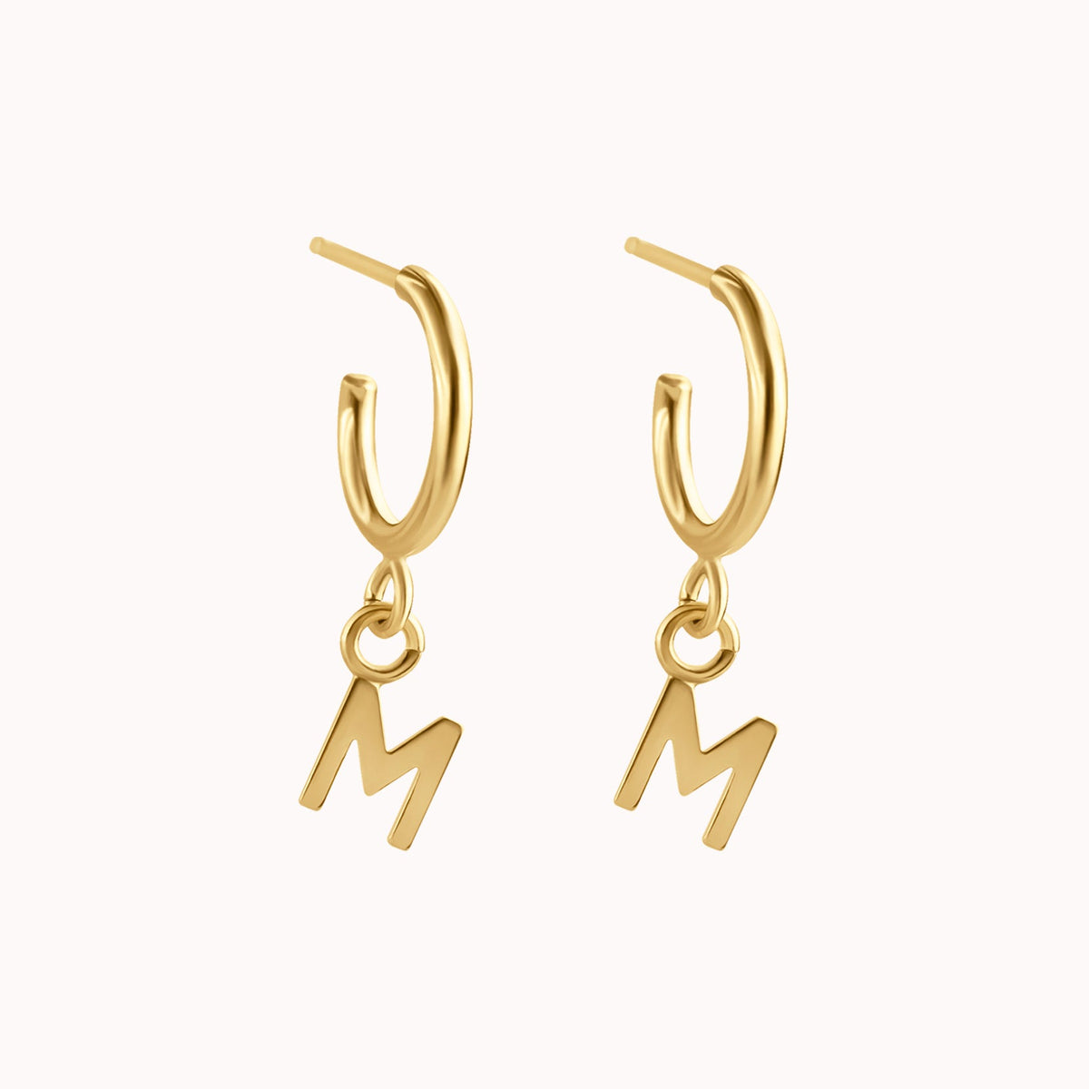 Ava Initial Hoop Earring • Single
