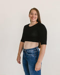 Crew Neck Elbow Sleeve Halftee 6