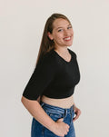 Crew Neck Elbow Sleeve Halftee 8