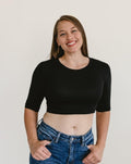 Crew Neck Elbow Sleeve Halftee 7