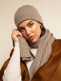 Milano (brown) - Italian 100% cashmere ribbed beanie (unisex) 9