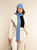 Milano (light blue) - Italian 100% cashmere ribbed beanie (unisex) 8