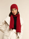 Milano (red) - Italian 100% cashmere ribbed beanie (unisex) 9