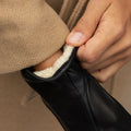 Bella (black) - Italian lambskin leather gloves with lambswool lining & touchscreen feature 8
