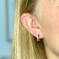 Striped Chunky Huggie Hoop Earrings 8
