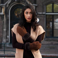 Brooke (brown) – Suede mittens with luxurious sheep fur lining 5