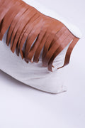 Leather Fringes Pillow 3