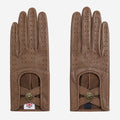 CD4378 (camel) - Women's sporty Italian leather driving gloves 1