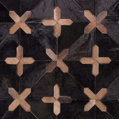 Crosses – Geometric Luxury Leather Rug for Designers, by Homelosophy