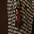 Camilla (brown) - Italian long leather winter gloves with luxurious cashmere lining 7
