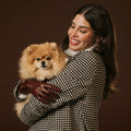 Camilla (brown) - Italian long leather winter gloves with luxurious cashmere lining 9