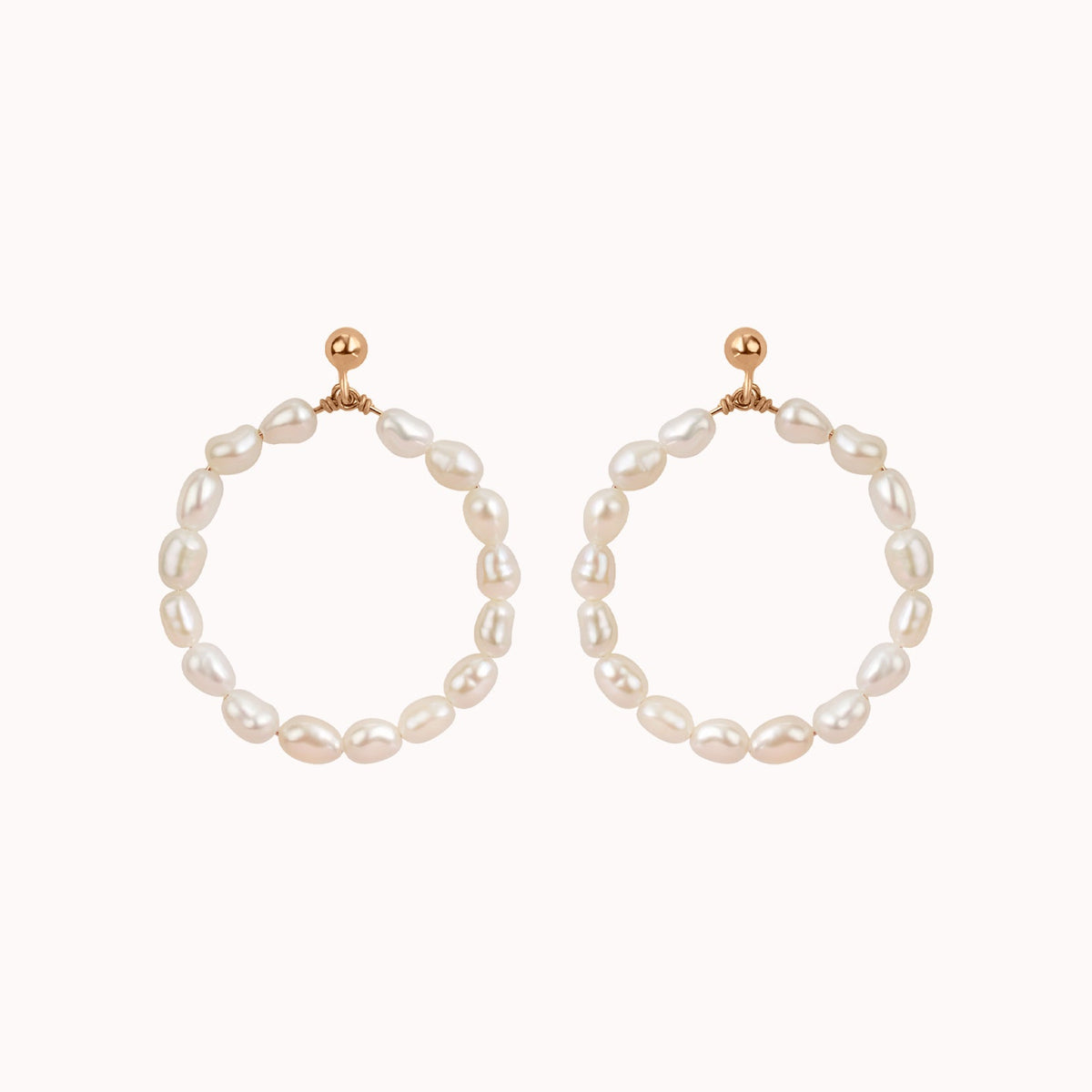 Carina Pearl Hoop Earrings