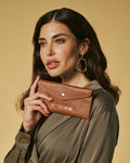 Carmina (cognac) - Italian calf leather women’s wallet 1