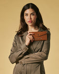 Carmina (cognac) - Italian calf leather women’s wallet 5
