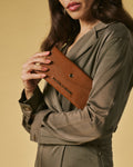 Carmina (cognac) - Italian calf leather women’s wallet 6