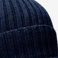 Milano (navy blue) - Italian 100% cashmere ribbed beanie (unisex) 3