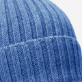 Milano (light blue) - Italian 100% cashmere ribbed beanie (unisex) 2