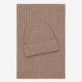 Milano (brown) - Italian 100% cashmere ribbed beanie (unisex) 4