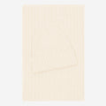 Milano (cream) - Italian 100% cashmere ribbed beanie (unisex) 5