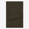 Milano (dark green) - Italian 100% cashmere ribbed beanie (unisex) 4