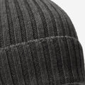 Milano (dark grey) - Italian 100% cashmere ribbed beanie (unisex) 2