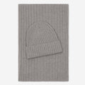 Milano (light grey) - Italian 100% cashmere ribbed beanie (unisex) 4
