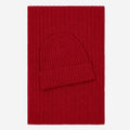 Milano (red) - Italian 100% cashmere ribbed beanie (unisex) 5