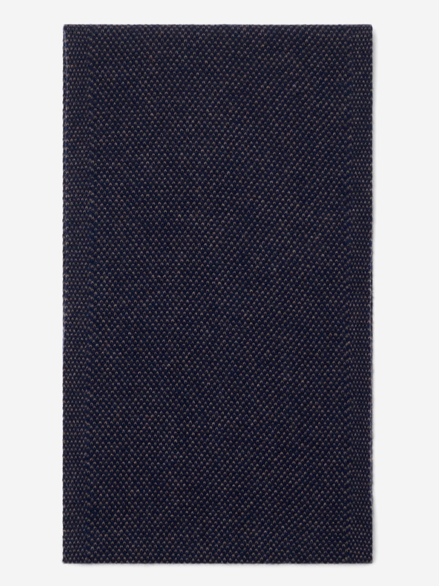 Riccardo (blue & brown) - Italian cashmere scarf with pattern