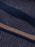 Riccardo (blue & brown) - Italian cashmere scarf with pattern 5