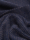 Riccardo (blue & brown) - Italian cashmere scarf with pattern 3