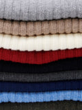 Napoli (dark grey) - Italian 100% cashmere ribbed scarf (unisex) 6