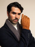 Riccardo (brown & blue) - Italian cashmere scarf with pattern 7