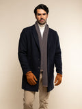 Riccardo (brown & blue) - Italian cashmere scarf with pattern 2