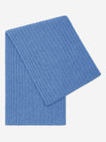 Napoli (light blue) - Italian 100% cashmere ribbed scarf (unisex) 1