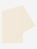 Napoli (cream) - Italian 100% cashmere ribbed scarf (unisex) 1