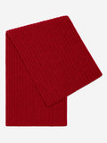 Napoli (red) - Italian 100% cashmere ribbed scarf (unisex) 1