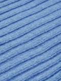 Napoli (light blue) - Italian 100% cashmere ribbed scarf (unisex) 2