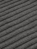 Napoli (dark grey) - Italian 100% cashmere ribbed scarf (unisex) 2