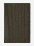Napoli (dark green) - Italian 100% cashmere ribbed scarf (unisex) 3