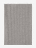 Napoli (light grey) - Italian 100% cashmere ribbed scarf (unisex) 3