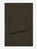 Napoli (dark green) - Italian 100% cashmere ribbed scarf (unisex) 4