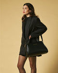 Cecilia (black) - Italian calf leather women’s handbag (with shoulder strap) 8