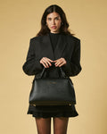 Cecilia (black) - Italian calf leather women’s handbag (with shoulder strap) 7