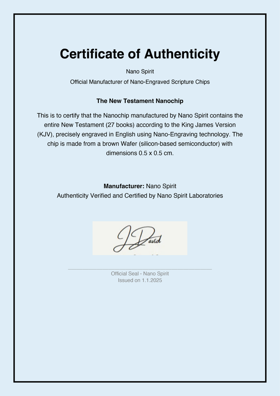 Radiant Harmony Mother of Pearl Cross Bible Nano Chip Necklace